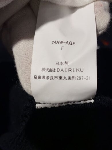 商品画像：×Age Factory/スウェット/FREE/コットン/BLK 4