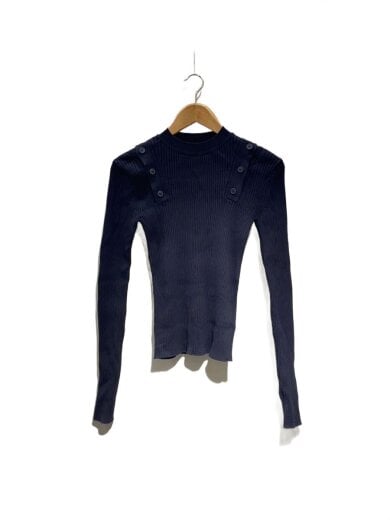 商品画像：ニット・セーター(薄手)/M/コットン/BLK/4C005-0121-38 1