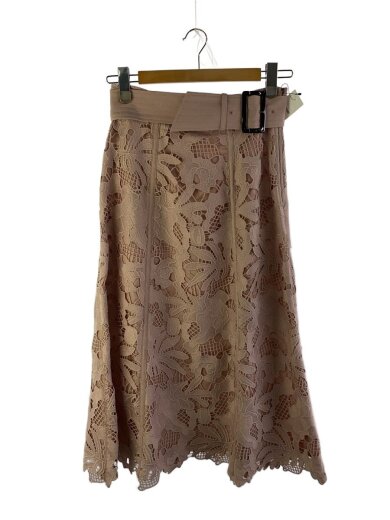 商品画像：フラワーケミカルレースフレアスカート /38/ポリエステル/PNK/031-0220151 1