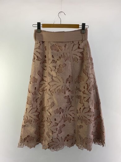 商品画像：フラワーケミカルレースフレアスカート /38/ポリエステル/PNK/031-0220151 2