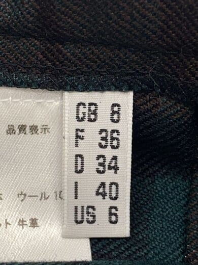 商品画像：ロングスカート/40/ウール/GRN/チェック/コンビキルトスカート 5
