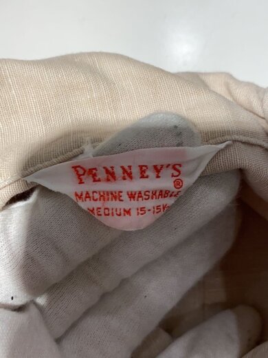 商品画像：オープンカラー/絣柄/皿ボタン/半袖シャツ/15.5/--/BEG 3