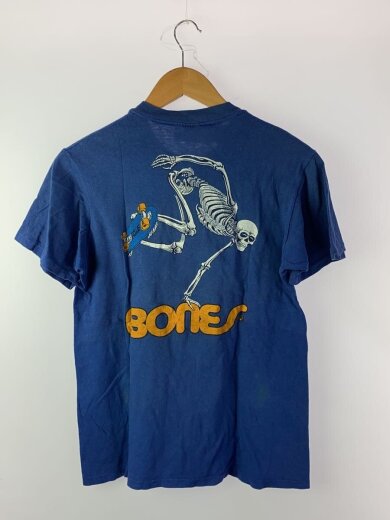 商品画像：Tシャツ/M/コットン/BLU/TEDMANボディ/BONES/ハンドプラント/首ピンホール/シミ有 2