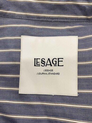 商品画像：長袖シャツ/--/コットン/GRY/ストライプ/25-050-370-0900-3-0 3