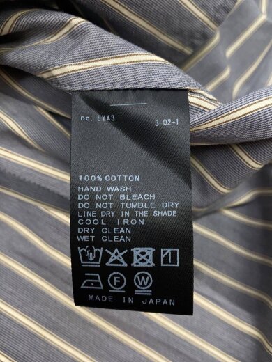 商品画像：長袖シャツ/--/コットン/GRY/ストライプ/25-050-370-0900-3-0 4