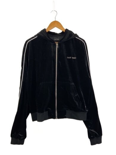 商品画像：VELVET TRACK HOODIE/ジャケット/M/ポリエステル/BLK// 1