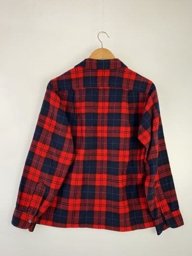 商品画像：50s/長袖シャツ/M/ウール/RED/チェック// 2
