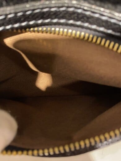 商品画像：キルティングハンドバッグ/がま口/ハンドバッグ/レザー/BLK 7