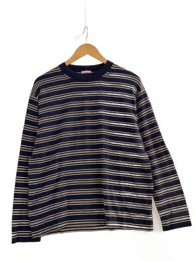 商品画像：長袖Tシャツ/1/コットン/NVY/ボーダー/R24-01-01-018// 1