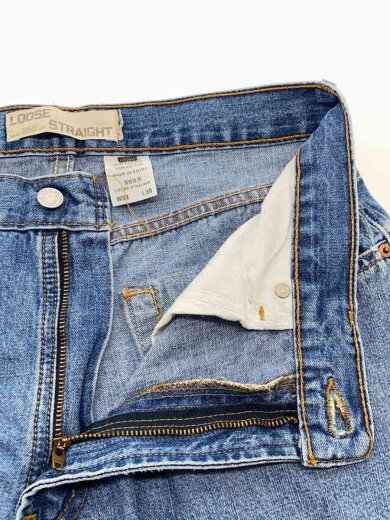 商品画像：569/LOOSE STRAIGHT/ストレートパンツ/34/コットン/BLU// 3
