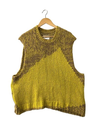 商品画像：INTARSIA CREWNECK VEST/ニットベスト/2/コットン/YLW/YK24SS0679S// 1