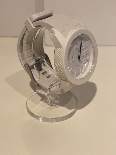 商品画像：クォーツ腕時計/アナログ/ラバー/WHT/WHT/DZ-1436 2