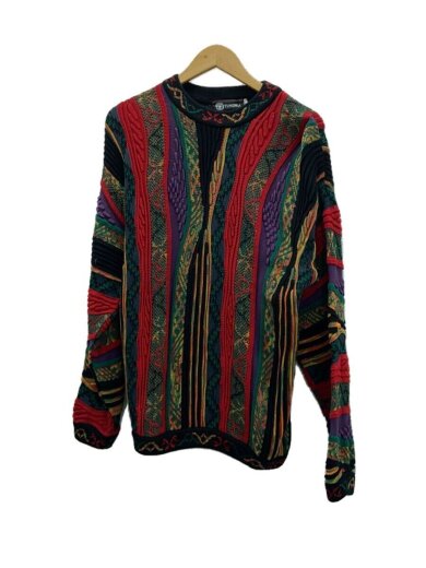 商品画像：3Dニット/90S/ニット・セーター(厚手)/S/コットン/マルチカラー/総柄// 1