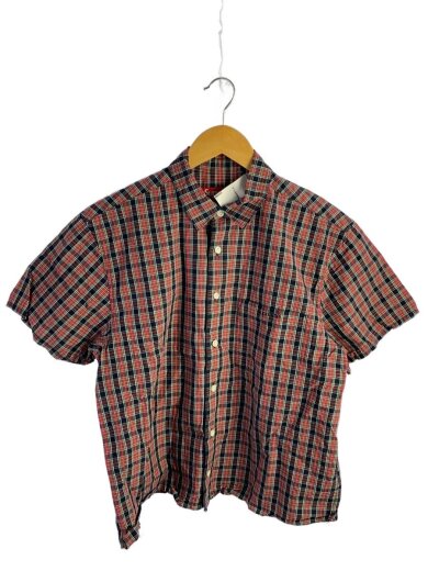 商品画像：Loose Fit Mini Plaid S/S Shirt/半袖シャツ/S/コットン/RED/チェック 1