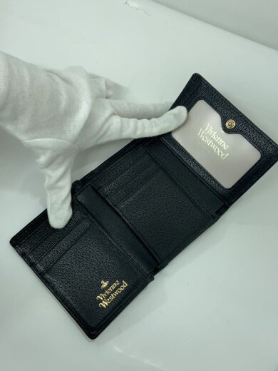 商品画像：3つ折り財布/レザー/BLK/レディース 4