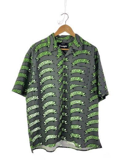 商品画像：半袖シャツ/L/ポリエステル/GRY/総柄 1