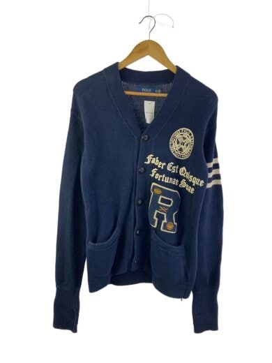 商品画像：レタードカーディガン/XS/コットン/NVY/710671166001 1