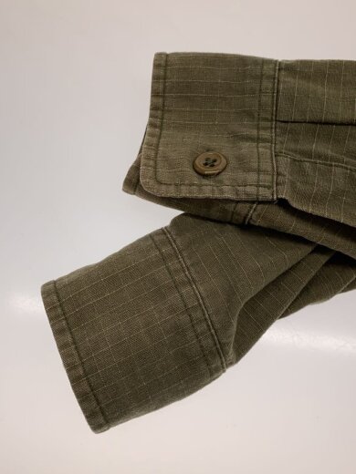 商品画像：長袖シャツ/S/コットン/KHK/無地 4