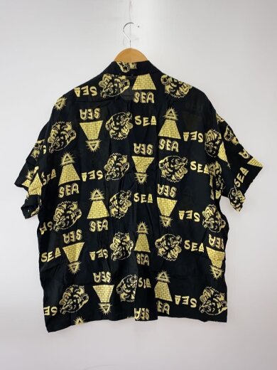 商品画像：半袖シャツ/L/レーヨン/BLK/総柄/WDS-KTKG-02 2