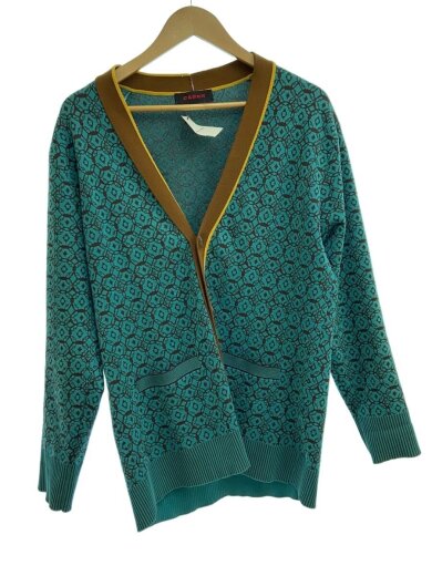 商品画像：カーディガン(薄手)/M/コットン/GRN/総柄/59-02-11-02005 1