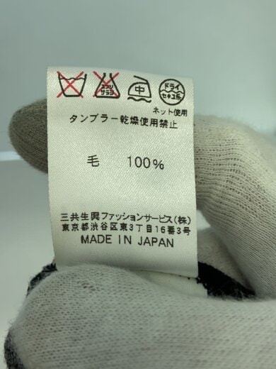 商品画像：ニット・セーター(薄手)/38/ウール/BLK/総柄/0527633 4