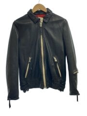 レザージャケット・ブルゾン/M/ポリエステル/BLK/無地/NUC73L00880SH