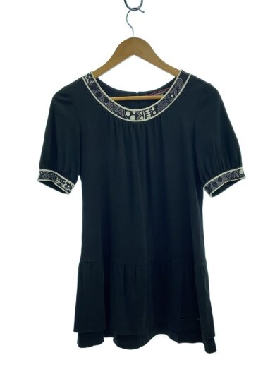 商品画像：チュニック/半袖/ラインストーン/38/コットン/BLK/0339852 1