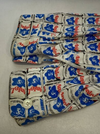 商品画像：長袖シャツ/L/コットン/WHT/総柄/PD-212-FP-021 4