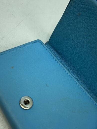 商品画像：ペーパーミニウォレット/3つ折り財布/レザー/BLU/レディース/391446 7