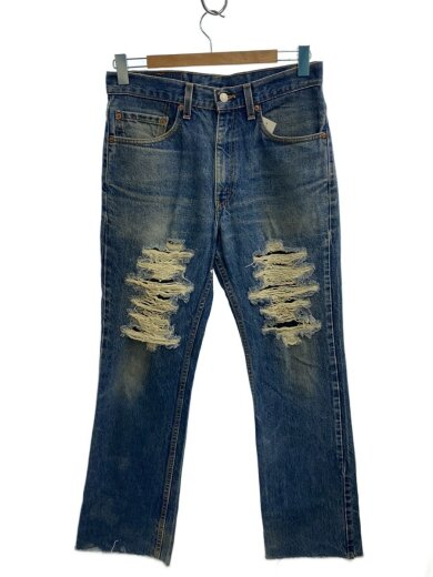 商品画像：517/90s/USA製/ダメージ/ブーツカットパンツ/32/コットン/IDG/517-0217// 1