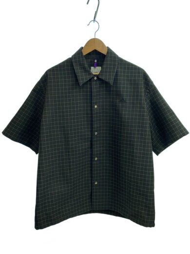 商品画像：スナップボタンチェックシャツ/半袖シャツ/S/ポリエステル/BLK/チェック/23E28OAU60// 1