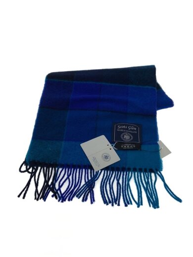 商品画像：マフラー/ウール/BLU/チェック/メンズ/021-5 04-0210 1