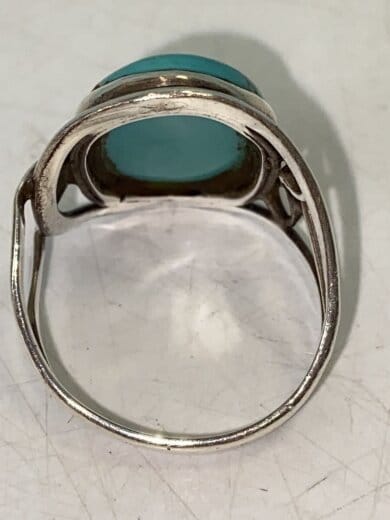 商品画像：リング/SV925/17号/カラーストーン/BLU/メンズ/ターコイズシルバーリング 4