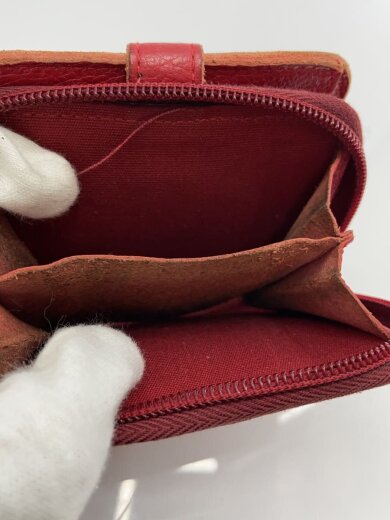 商品画像：イルビゾンテ/2つ折り財布/レザー/無地/レッド 6