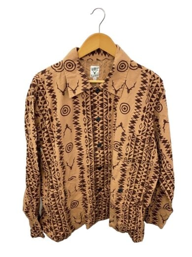 商品画像：長袖シャツ/M/コットン/BRW/無地/OT579 1