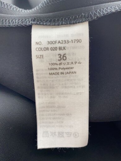 商品画像：長袖ワンピース/36/ポリエステル/BLK/無地/300FA233-1790 4