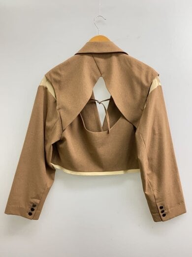 商品画像：ジャケット/1/ポリエステル/BRW/無地/61-16-0012-462 2