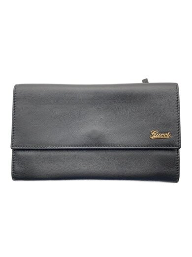 商品画像：長財布/牛革/BLK/無地/メンズ 1