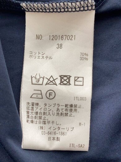 商品画像：半袖カットソー/38/コットン/NVY/無地/120167021// 4