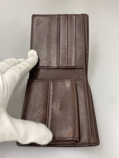 商品画像：2つ折り財布_グッチシマ/レザー/BRW/メンズ// 4