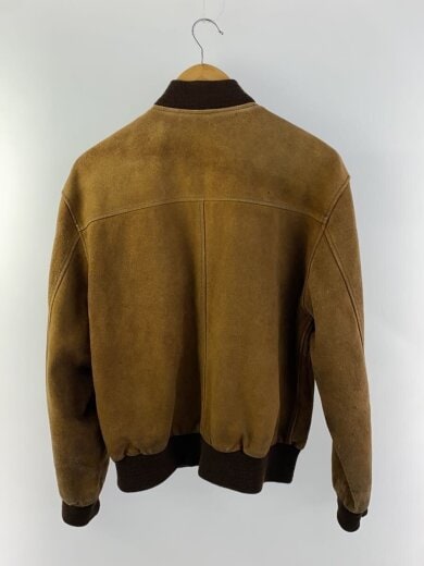 商品画像：80s/レザージャケット・ブルゾン/42/スウェード/CML/無地/内側ポケット破れ有 2