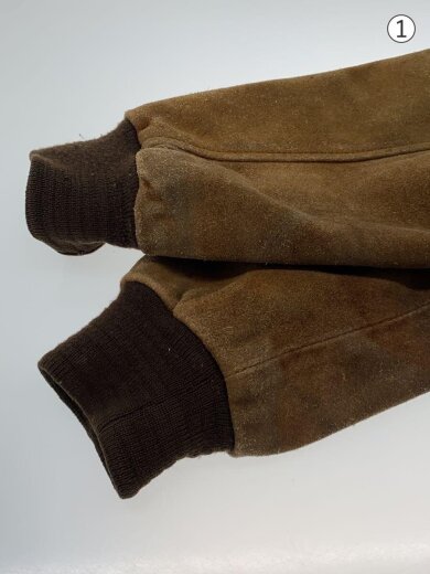 商品画像：80s/レザージャケット・ブルゾン/42/スウェード/CML/無地/内側ポケット破れ有 5