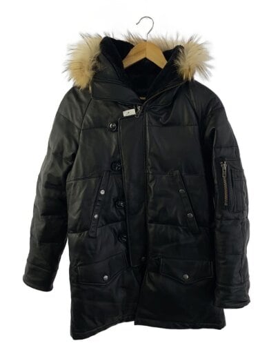 商品画像：ダウンジャケット/--/牛革/BLK/LG7835 1