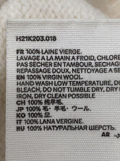 商品画像：ハートAロゴクルーネックニット/L/ウール/CRM/H21K203.018 5