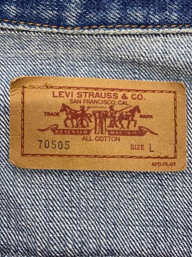 商品画像：Gジャン/L/コットン/IDG/70505-0301/デニムトラッカージャケット/全体的に着用感有 3