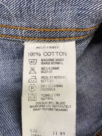 商品画像：Gジャン/L/コットン/IDG/70505-0301/デニムトラッカージャケット/全体的に着用感有 4