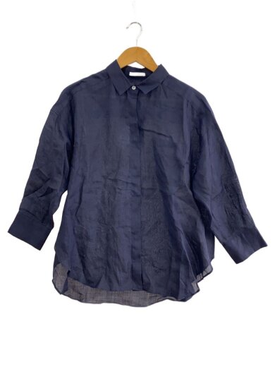 商品画像：長袖シャツ/38/リネン/NVY 1