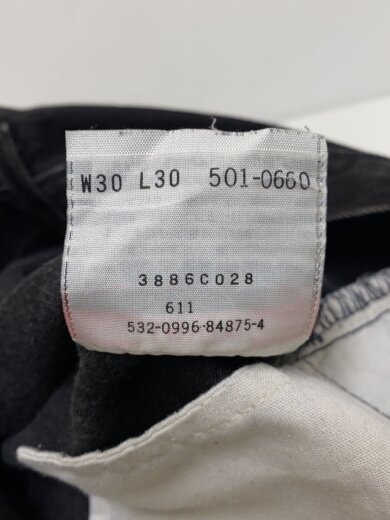 商品画像：90s/USA製/501/後染めブラック/BLK/ボトム/30/デニム/BLK/501-0660 5