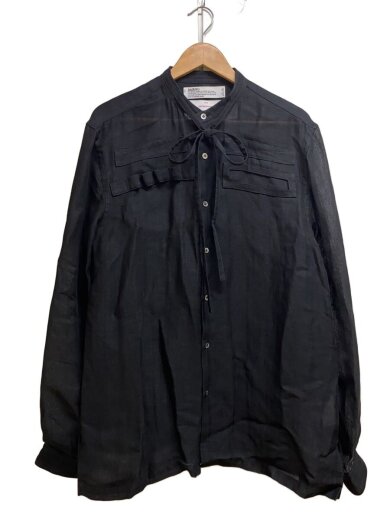 商品画像：長袖シャツ/L/レーヨン/BLK/astronaut linen tie shirt// 1