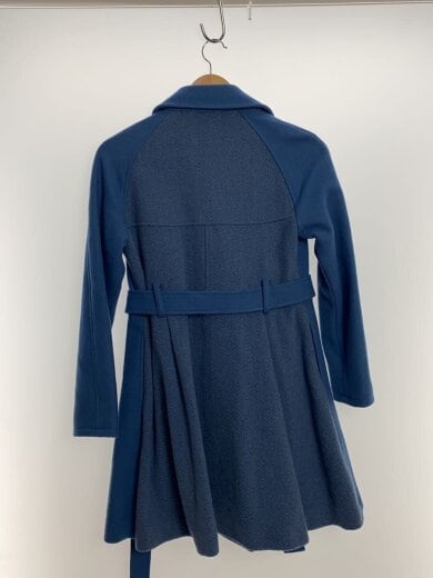 商品画像：ロングコート/36/ウールトレンチコート/ブルー/14302111/ロングピーコート 2